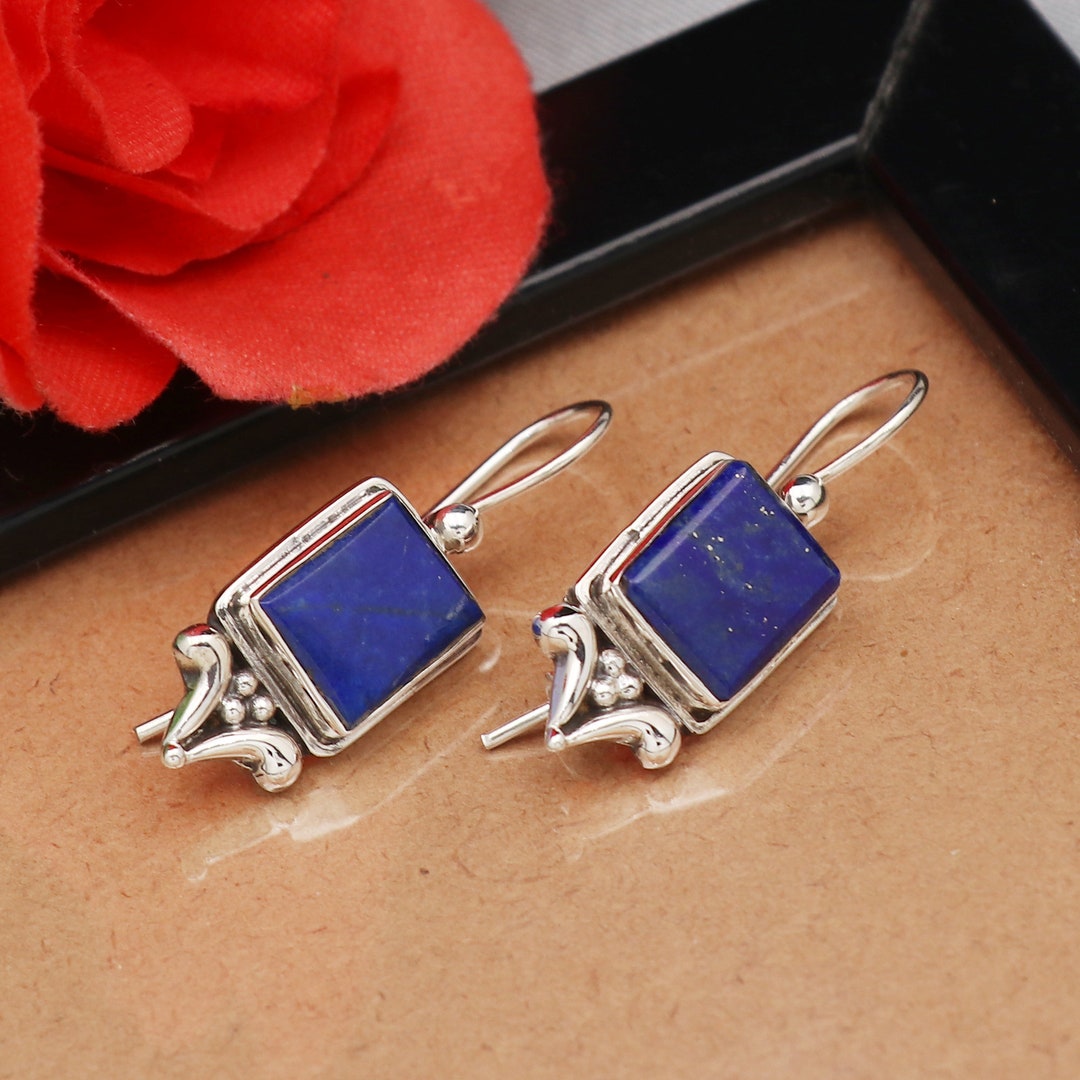 TreasureBay Beautiful Natural Gemstone Earrings Inlaid in