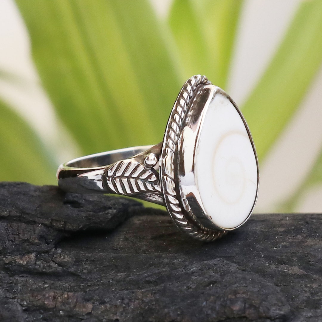 Shell 925 Ring Shiva Eye Shell 925 Sterling Silver Ring: Boho Talisman - Etsy