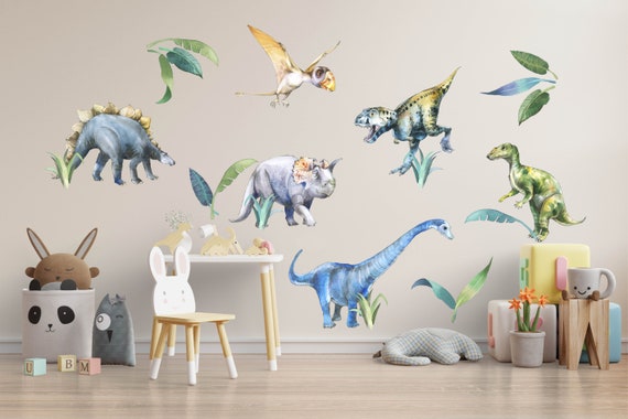 Dinosaur Stickers, Dinosaur Decoration, Dinosaur Decal, Dinosaur Theme,  Dinosaur Wall Decal, Brontosaurus Sticker, Jurassic Decals 
