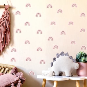 Panda walvis mini regenboog muursticker set voor baby- en kinderkamer kleine decoratieve regenboog muurstickers voor meisjes en jongens wanddecoratie