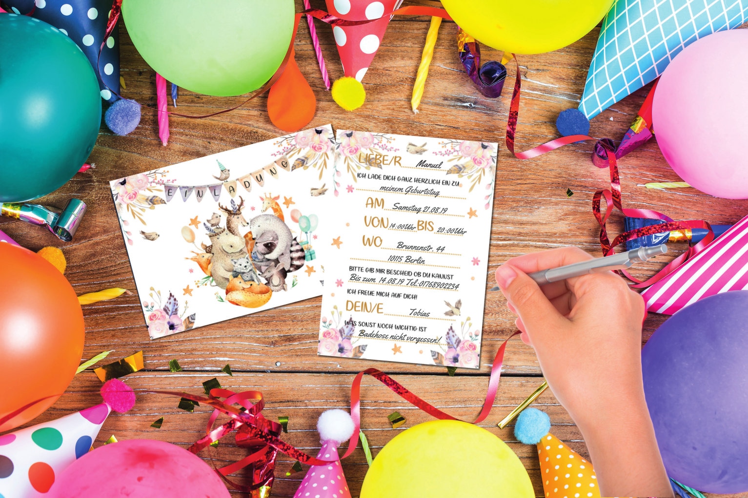 Carte Dell'invo Per Il Compleanno Dei Bambini Con Le Illustrazioni Degli Insetti E Degli Insetti Divertenti Immagini Di Vettore Image93087305