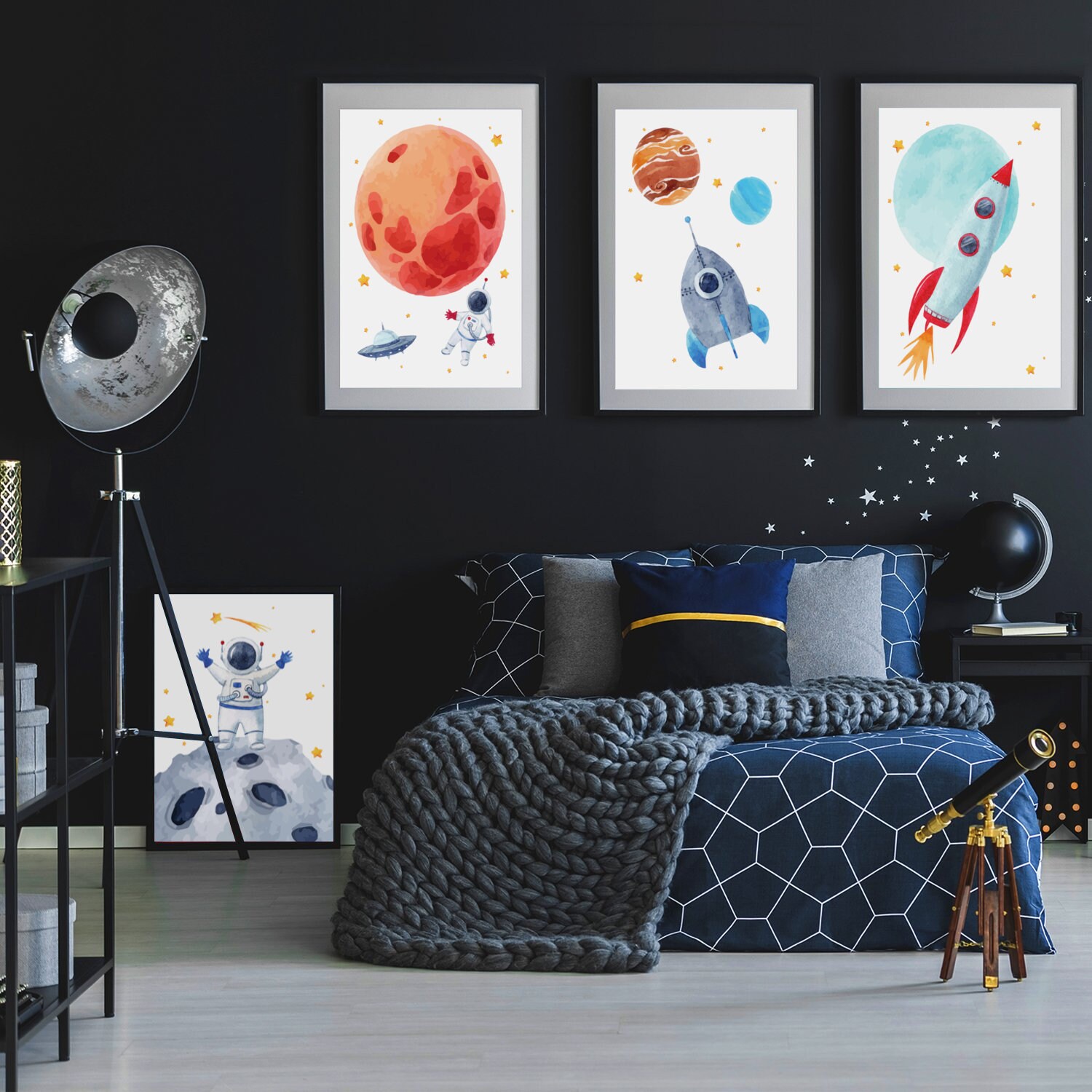 deko kinderzimmer jungs Pandawal Bilder Kinderzimmer Jungen Weltraum Astronaut Universum