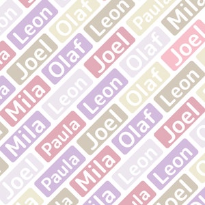 Panda Whale Name Sticker 1,6 x 0,6 cm Mini Name Label personalizzabili - Penne e articoli ideali per il tempo libero della scuola materna