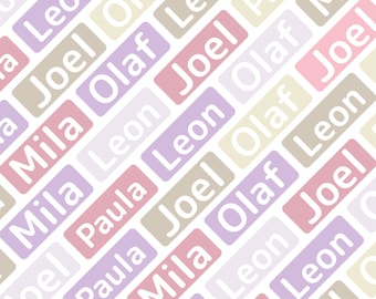 Panda Whale Name Sticker 1.6 x 0.6 cm Customizable Mini Name Labels - Pens and Items Ideal for School Kindergarten Leisure