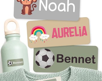 Panda whale name stickers 3 x 1.3 cm personalizable name labels for clothing and objects Ideal for school kindergarten leisure