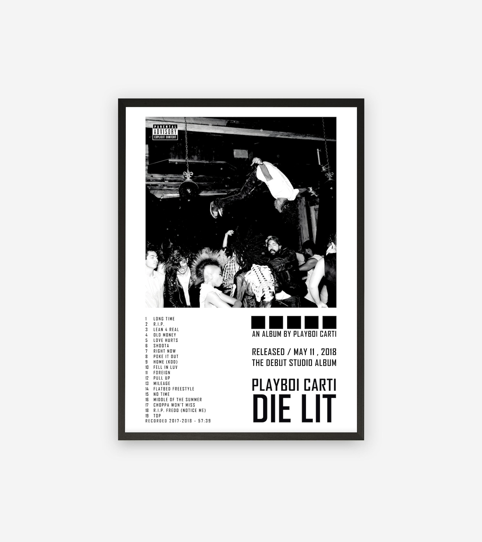Die Lit by Playboi Carti Printable digital album Etsy
