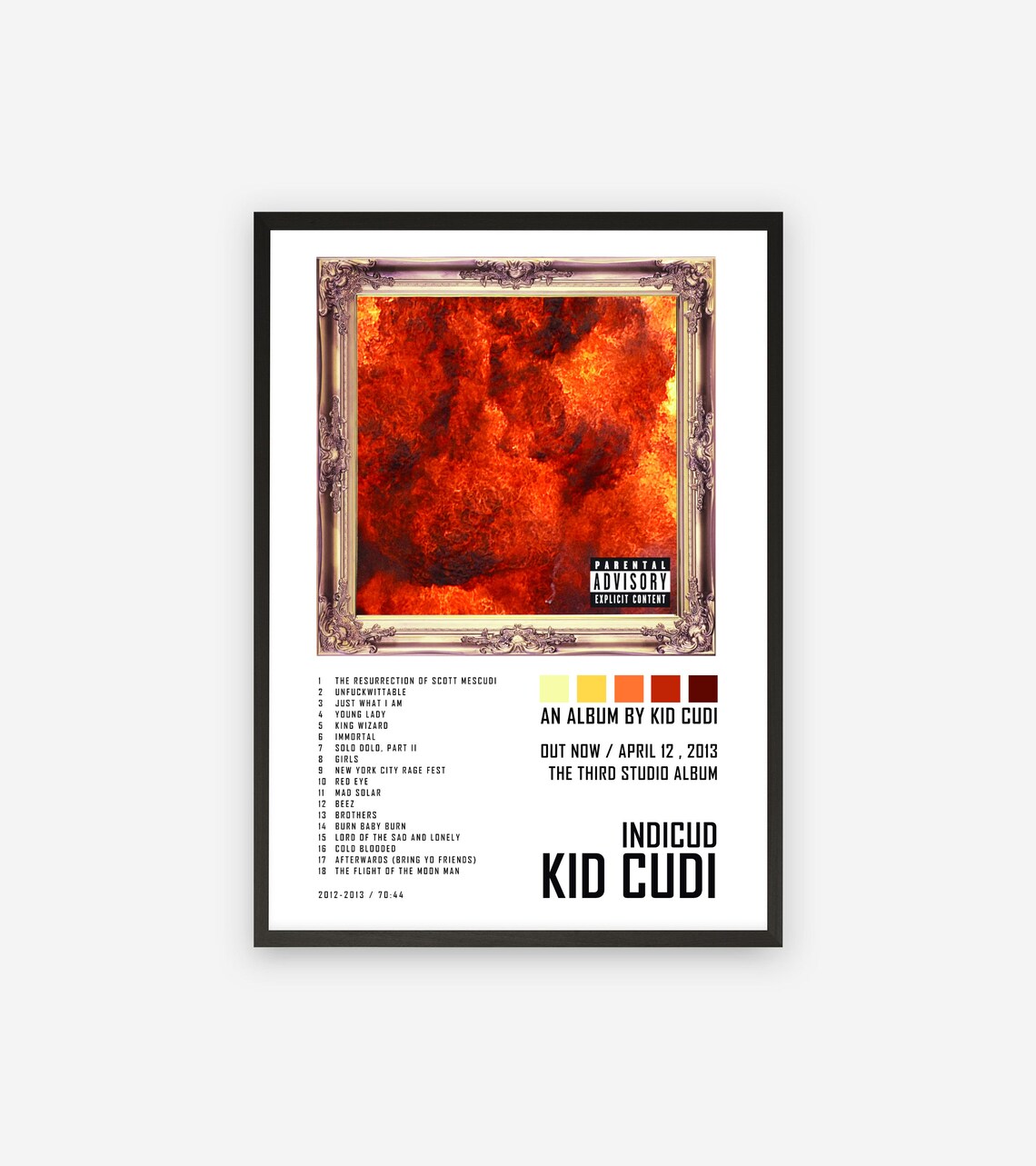 Kid Cudi Poster Indicud Album Poster Album Cover Poster Etsy
