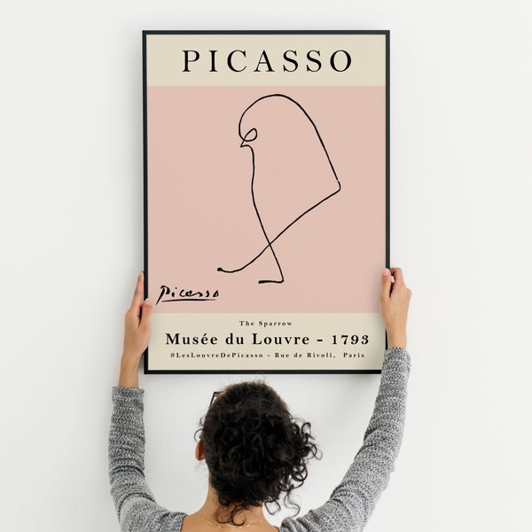 Sparrow Picasso, Pablo Picasso, Louvre Museum, LesLouvreDePicasso, Exhibition Print,  Poster,  Stretched