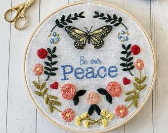 Be our Peace pre printed diy hand embroidery kit