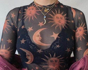 womens black mesh top