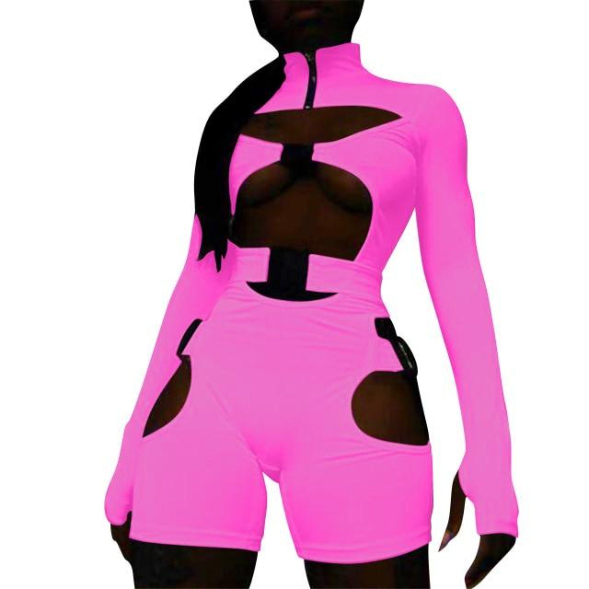 Festival Hollow Out Turtleneck Jumpsuit 