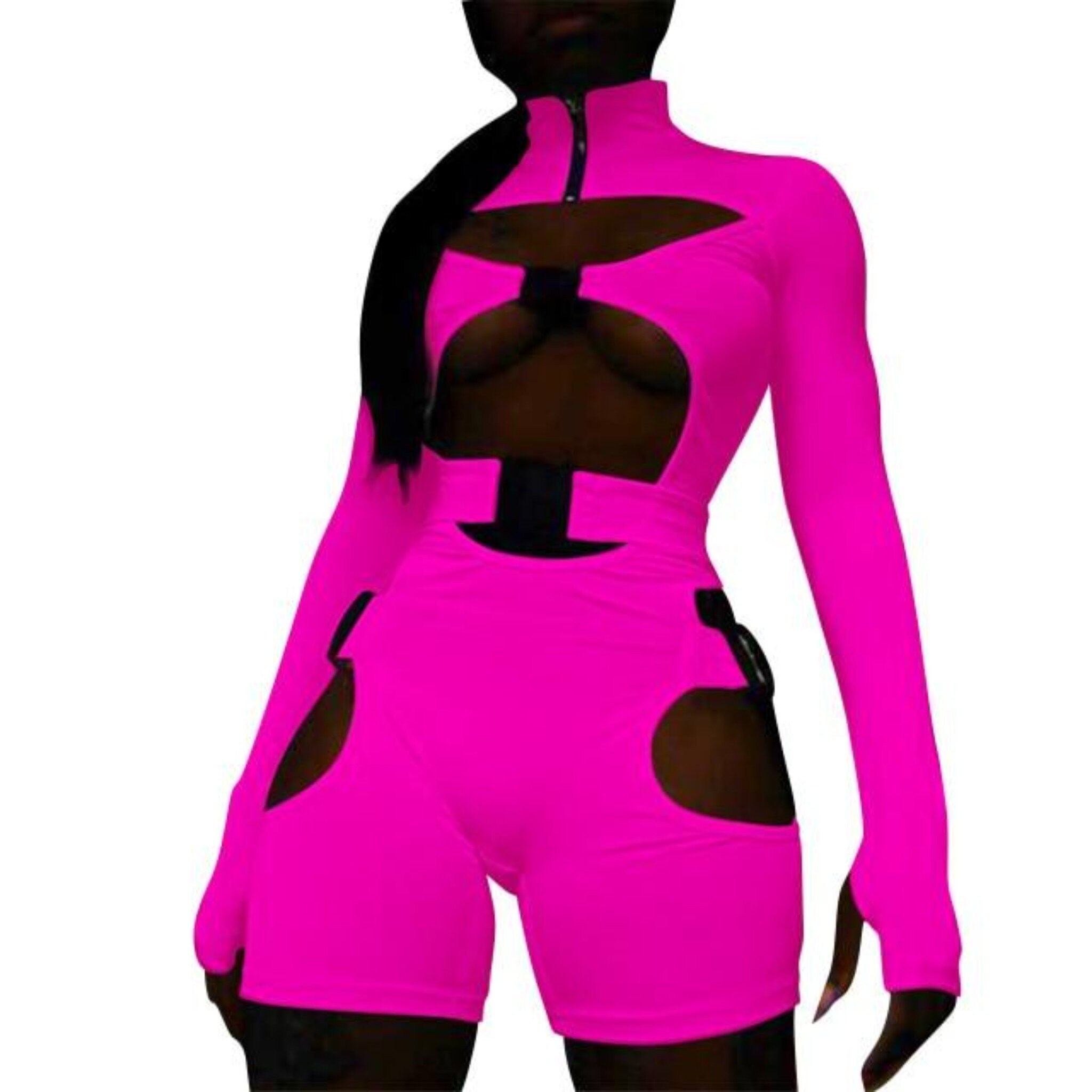 Festival Hollow Out Turtleneck Jumpsuit 