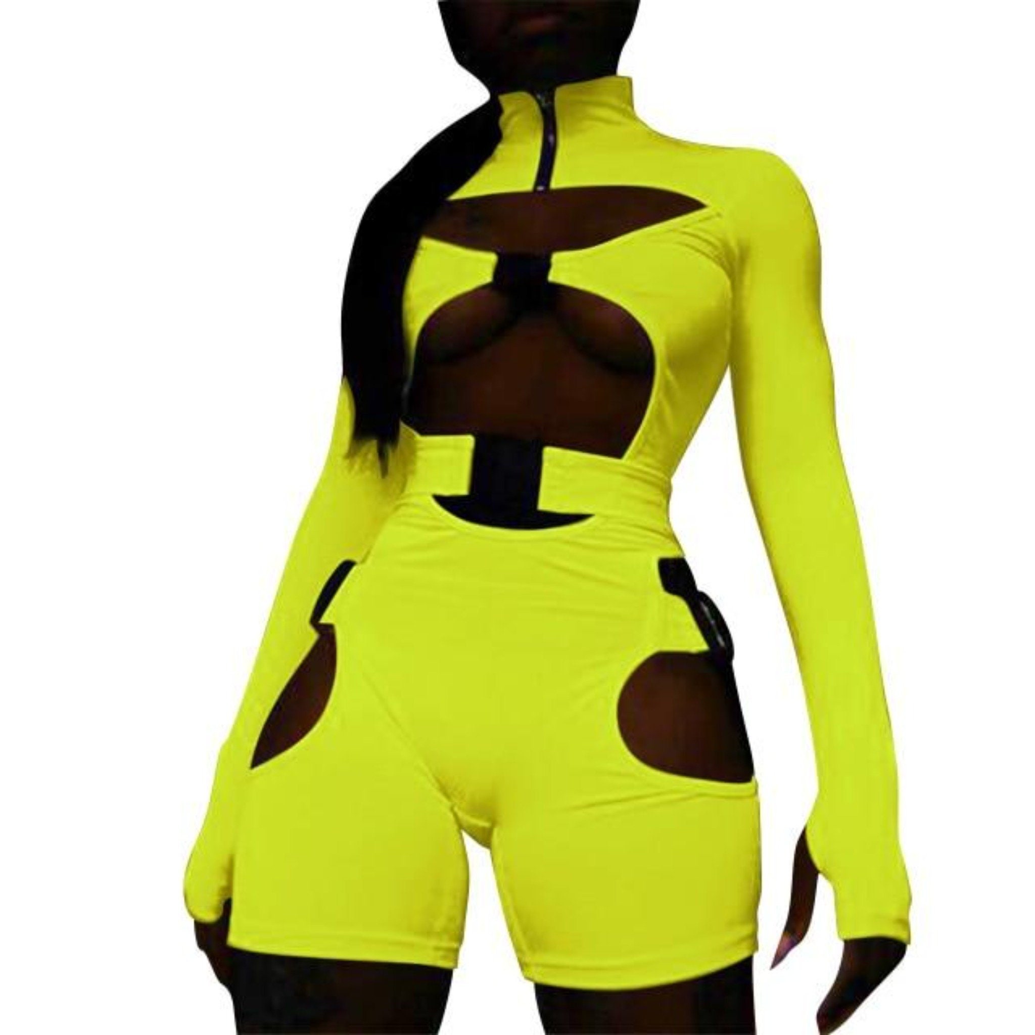 Festival Hollow Out Turtleneck Jumpsuit 