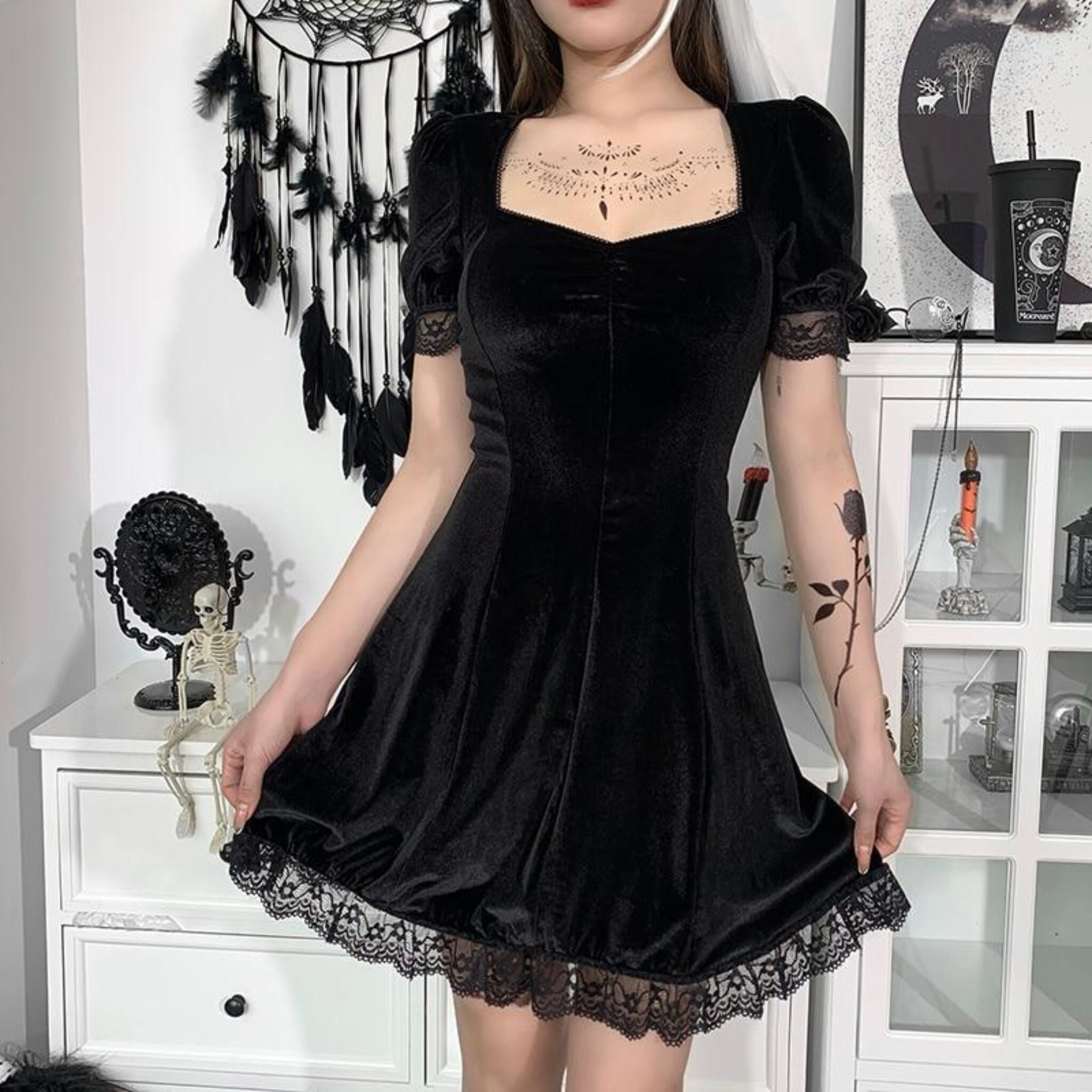 Long Gothic Dress - Etsy