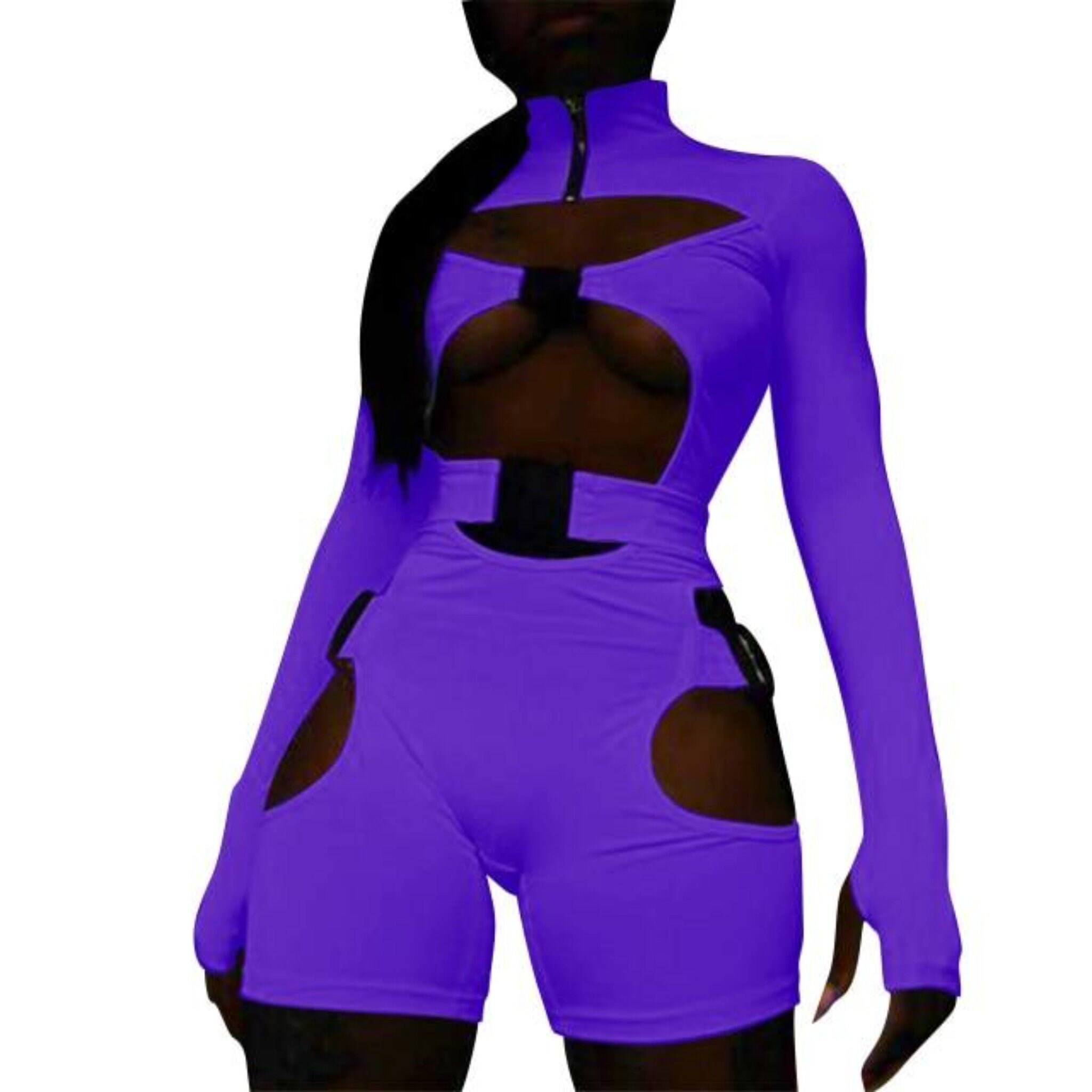 Festival Hollow Out Turtleneck Jumpsuit 