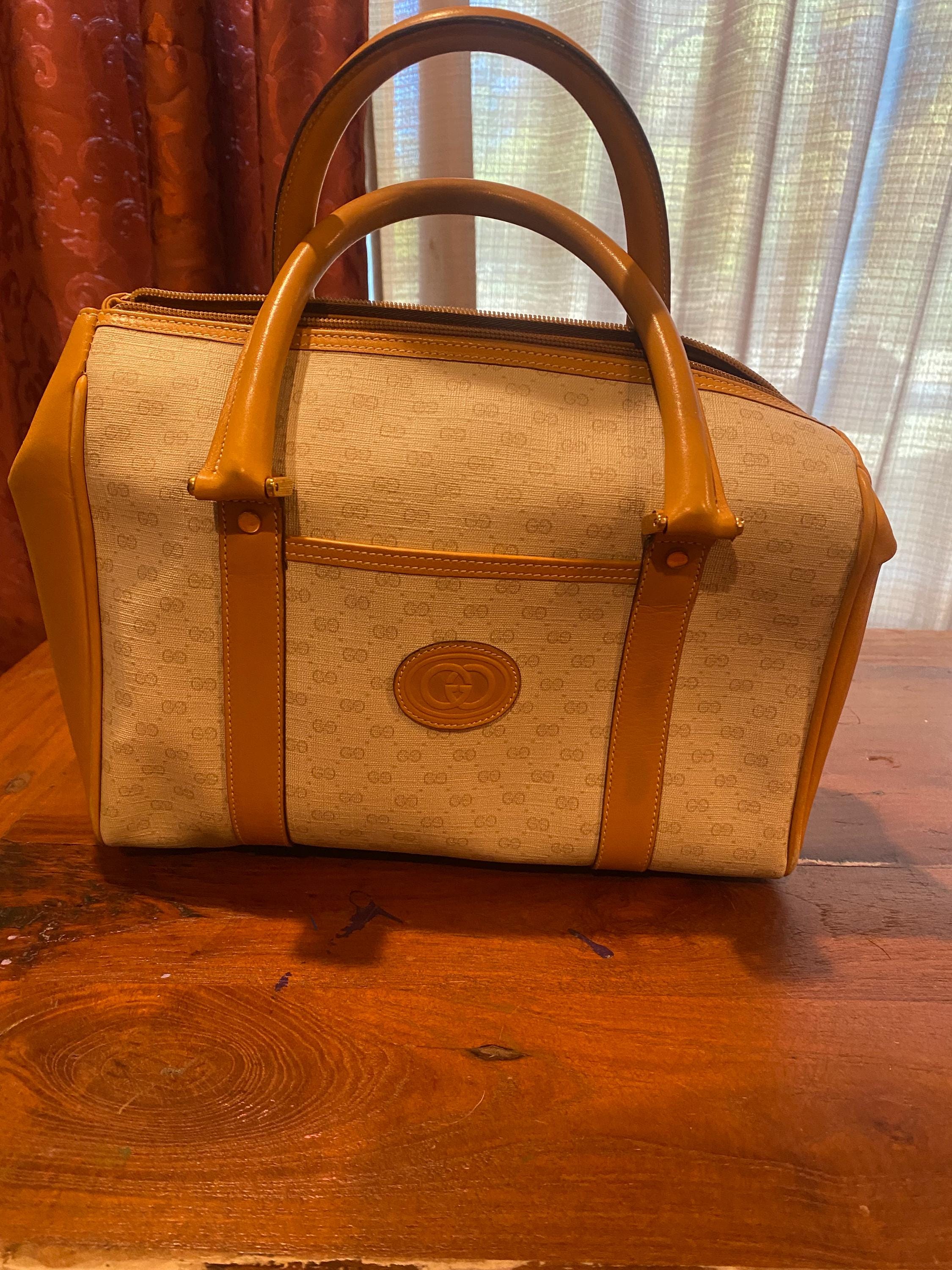 Vintage Gucci Boston Bag - Etsy