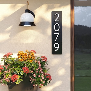 Vertical house number sign House Number Plaque Address plaque  House Numbers Address number Sign
