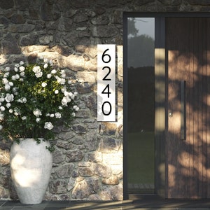 House Numbers Sign Vertical | House Number Sign white | House Warming Gift | Personalized Gift | Modern House number | modern plaque address