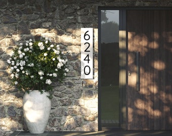 House Numbers Sign Vertical | House Number Sign white | House Warming Gift | Personalized Gift | Modern House number | modern plaque address