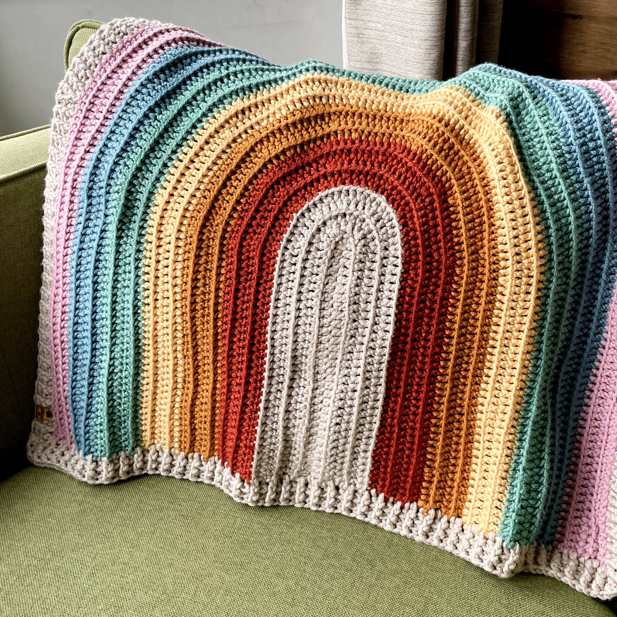 40 Rainbow Blanket Crochet Patterns to Brighten Baby Rooms, Throws, and Gift Giving 32 Happy Rainbow Blanket Crochet Pattern: Easy Written