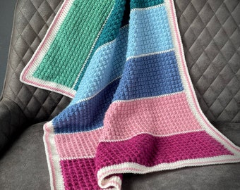Crochet Blanket, Crochet Pattern, Easy Crochet Pattern, Baby Blanket, Crochet Throw, Lap Blanket, Berry Crochet Blanket, HappyGoHooky
