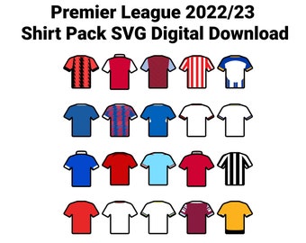 20 Premier League Shirt SVG Icon Pack Digital Download All - Etsy UK