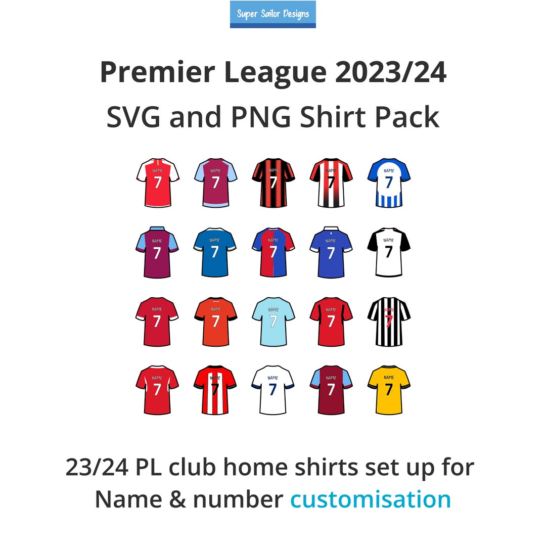 All 20 Premier League 23/24 Season SVG Icon Pack - Digital Download ...