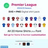 20 Premier League Shirt SVG Icon Pack Digital Download All 20 Club ...