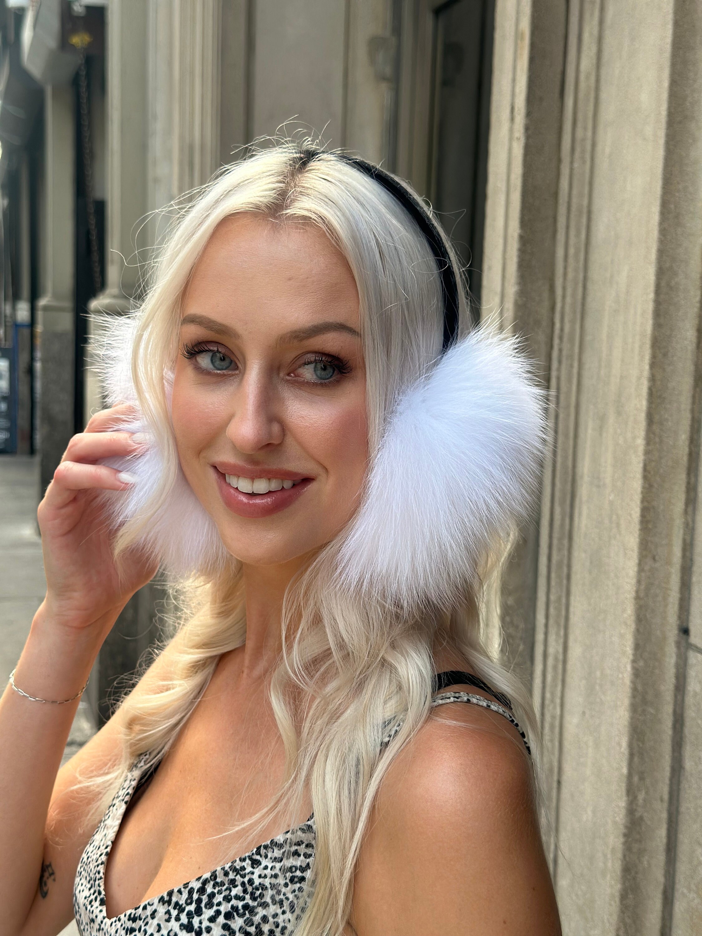 Warm Whole Skin Fox Earmuff Earmuffs Female
