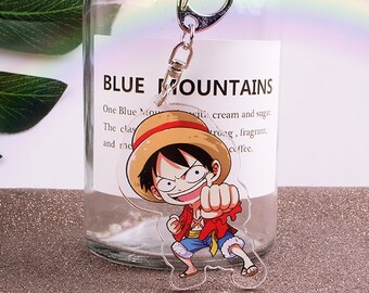 One Piece Luffy Trafalgar Law Anime Doujinshi Keychain Keyring Decal Strap Be