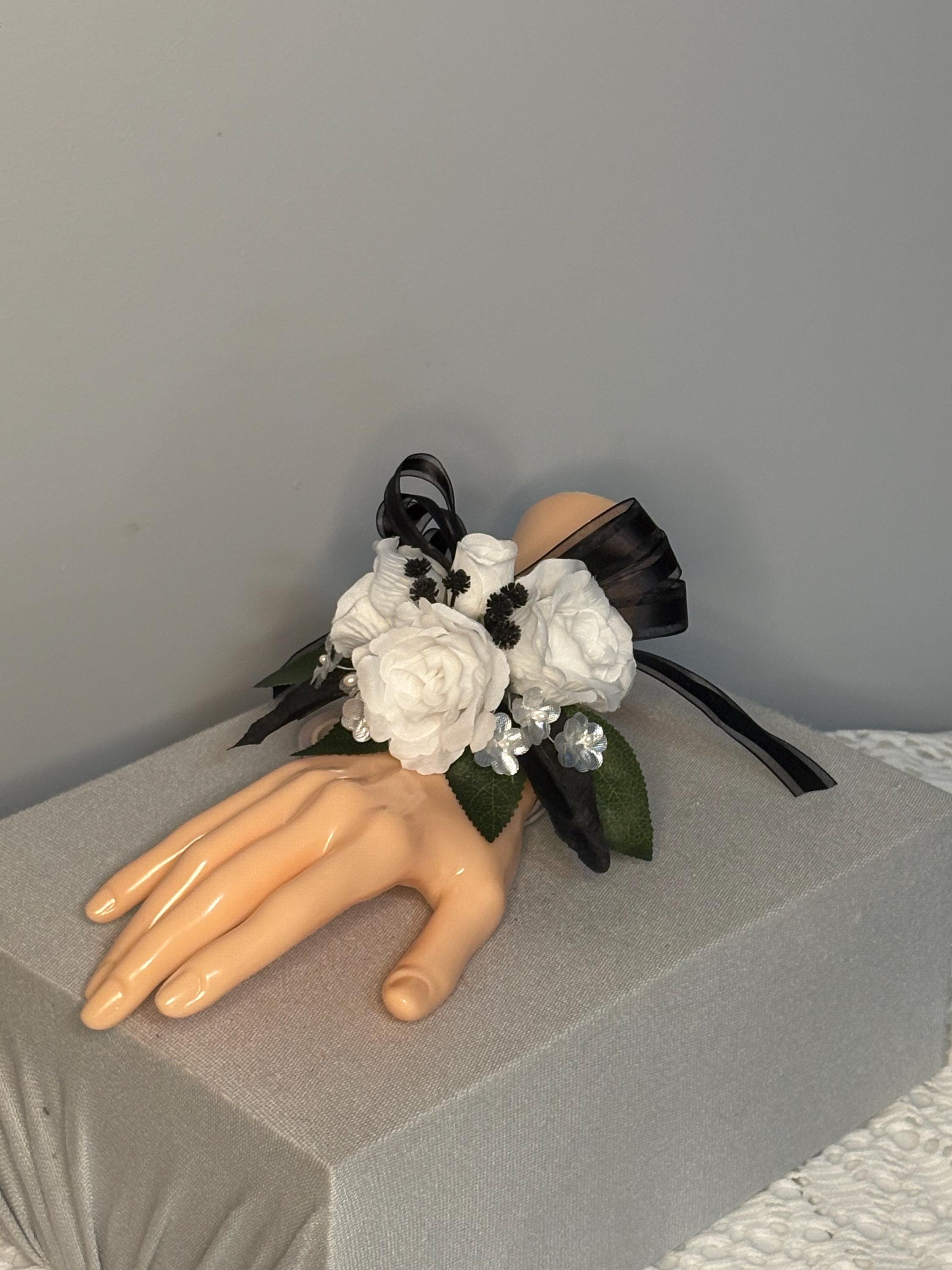 Black Ribbon Corsage - Etsy