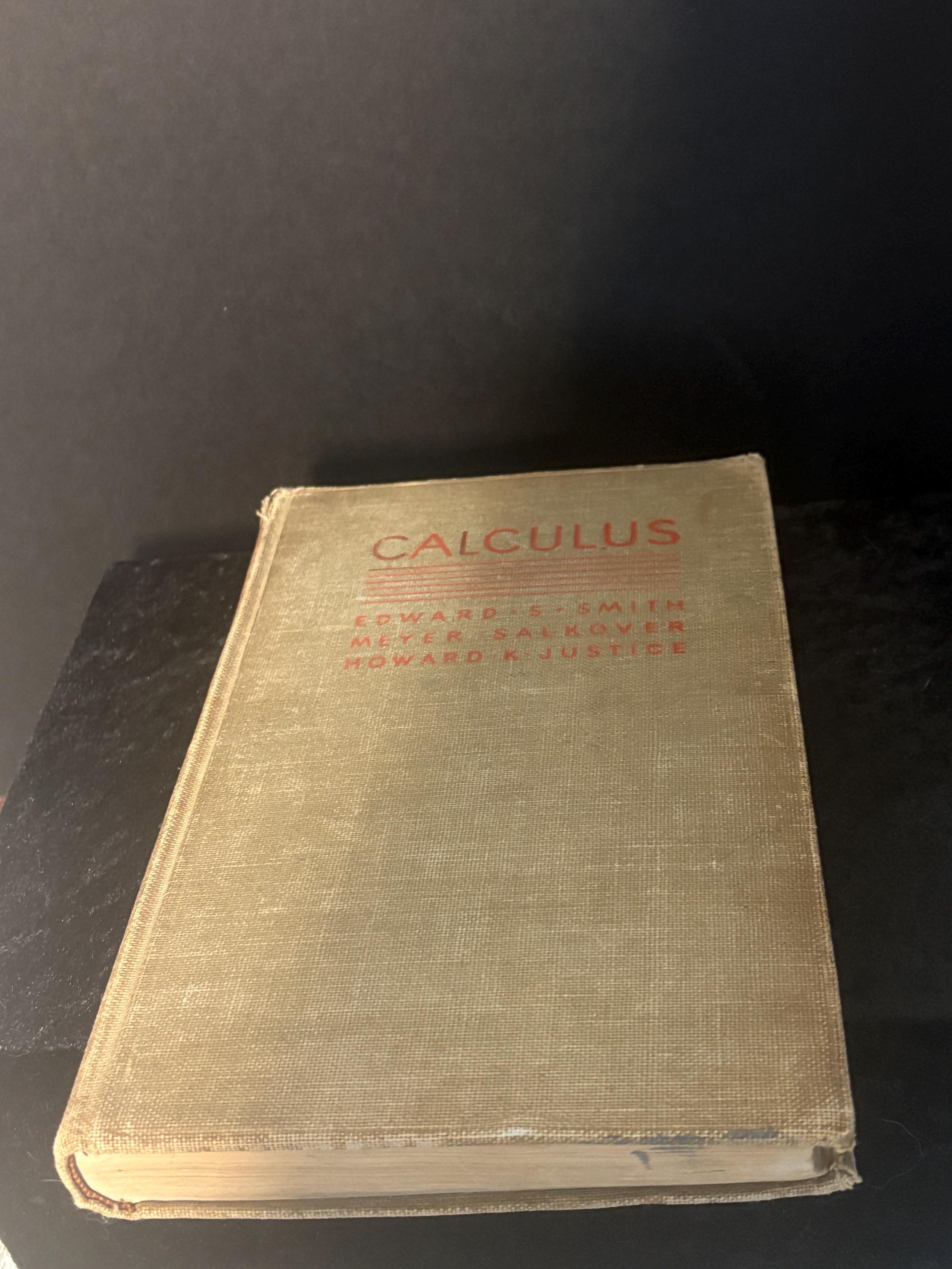 Vintage Calculus Book by Smith, Salkover, Justice, 1938 - Etsy