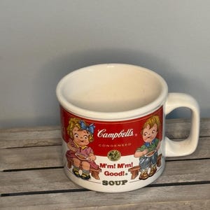 1998 Westwood Campbell Soup Co Soup Mug, Campbell&#39;s Oversized Soup Mug Vintage, Vintage Soup Mug, Campbell&#39;s Condensed Soup Mug