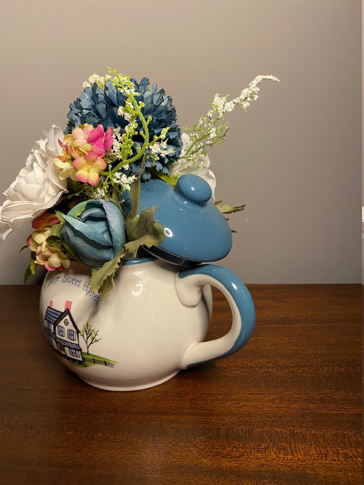 Teapot Floral Arrangement Teapot Flower Arrangement Teapot Etsy UK