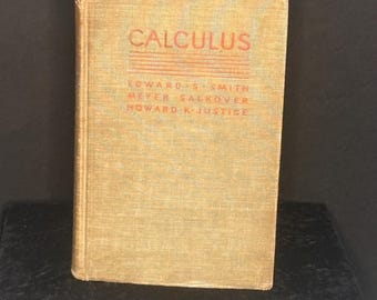 Vintage Calculus Textbook, 'elements', 1934 College Math Book - Etsy