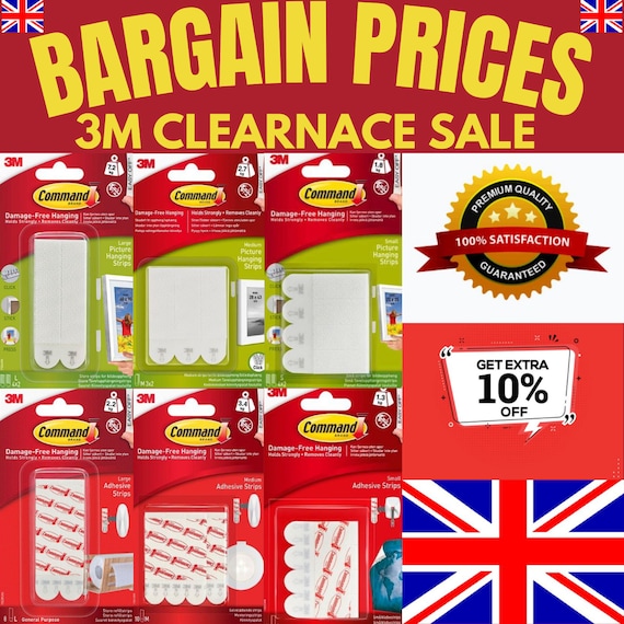 3M Command Velcro Strips Self Adhesive Damage Free Wall Etsy UK