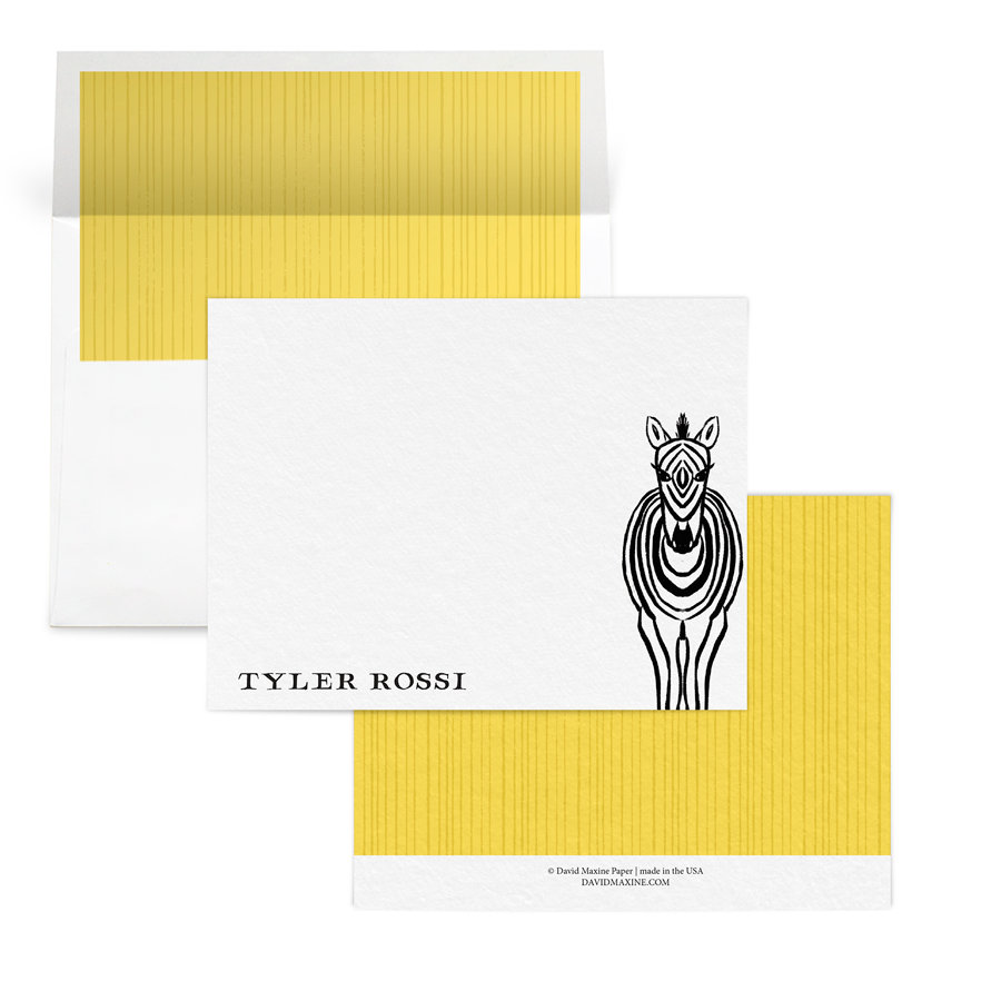 Zebra Personalized Stationery Set Stationery Set Boxed Etsy