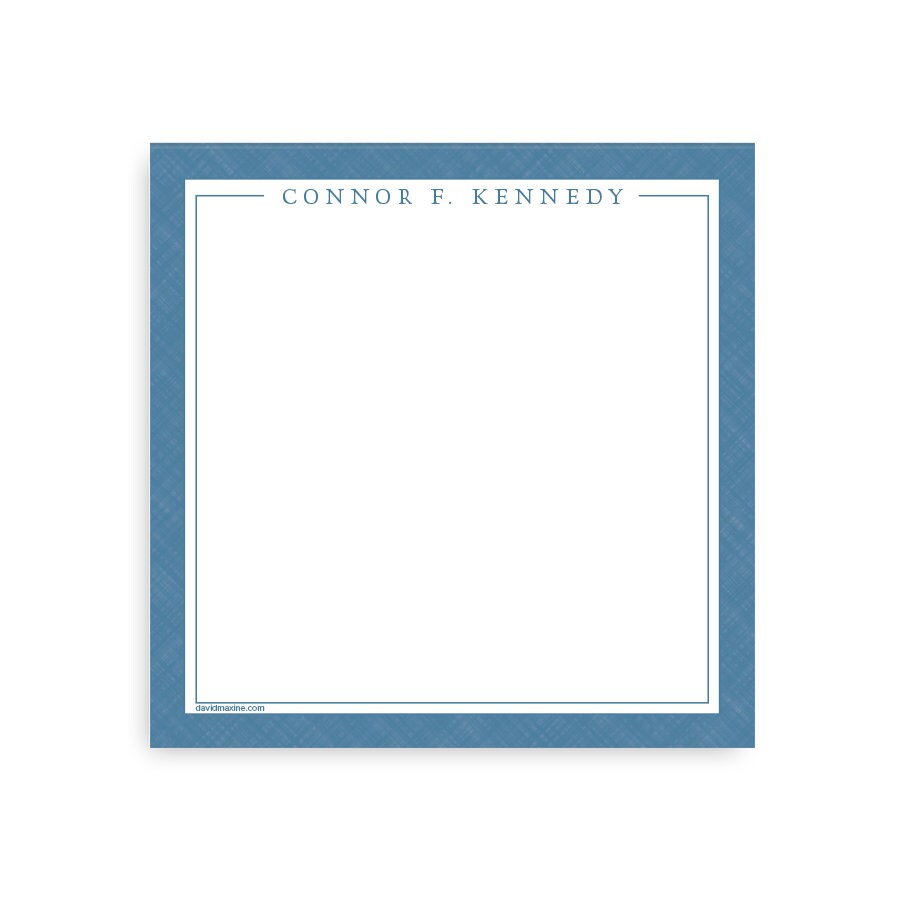 Light Blue Linen Personalized Notepad Custom Notepad Etsy