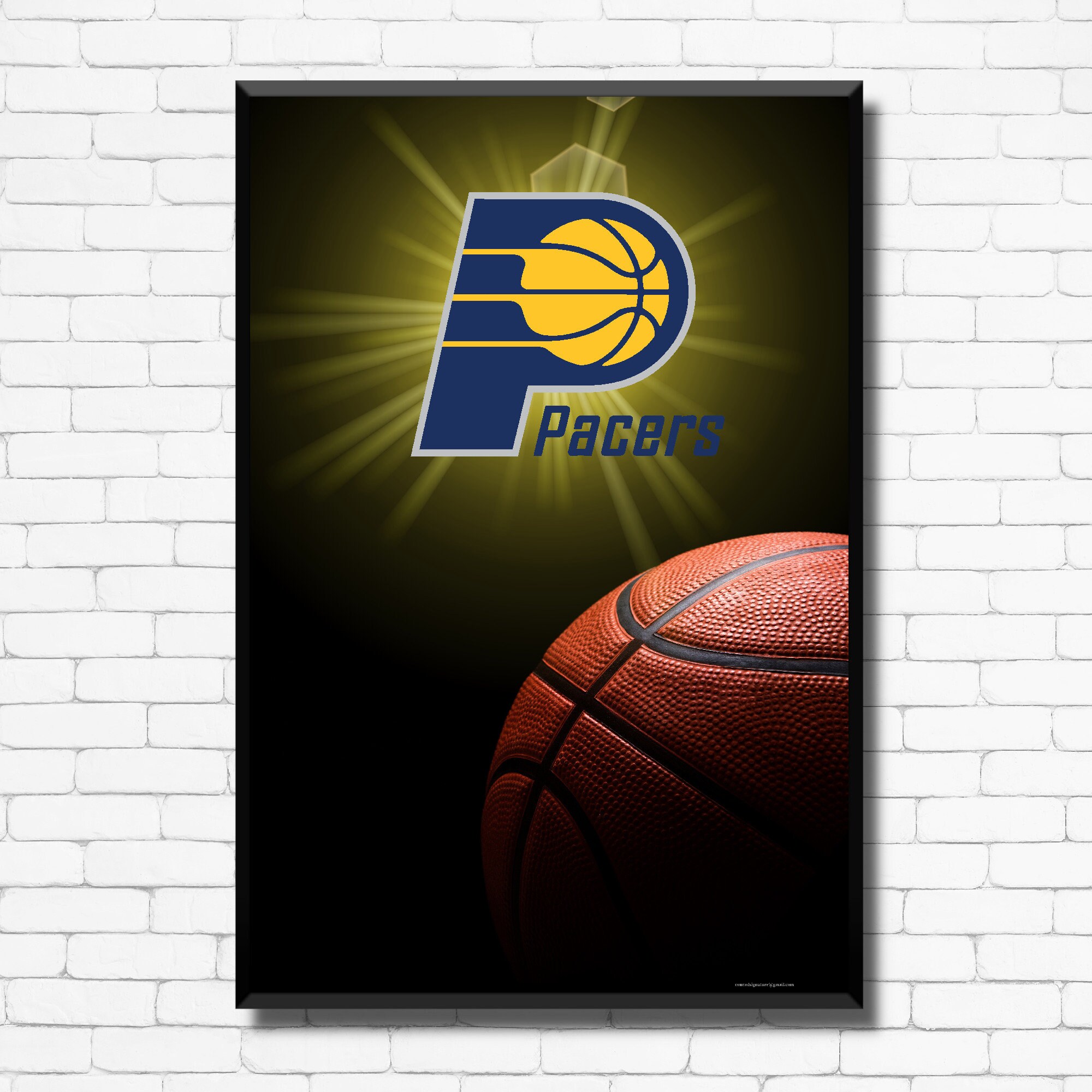 INDIANA PACERS Official NBA League Team Logo with Ball Etsy