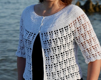 Crochet Summer Cardigan Pattern, Lace Cardigan, PDF Pattern