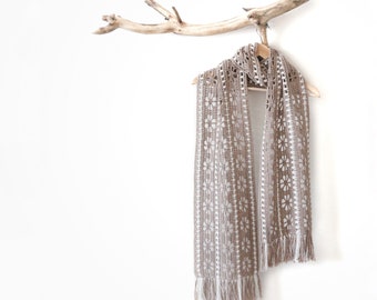 Fleur Summer Scarf crochet pattern pdf with written instructions, crochet chart and photos