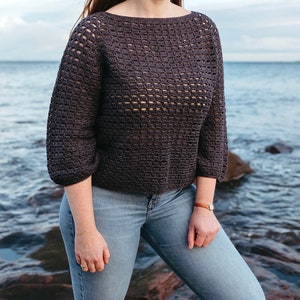 PDF Crochet Sweater Pattern, Aiteall sweater, instant digital download,