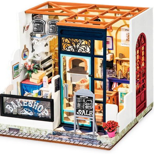 Miniature Dollhouse DIY Kit Wooden Toy Shop With Dust Etsy