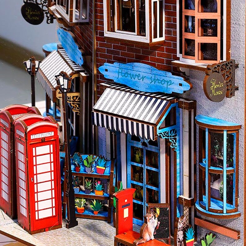 Mini Alley Bookshelf Insert Book Nook London Alley for Etsy