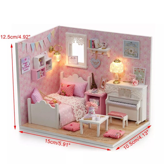 Möbel  für Kid's Dream House Puppenhaus Schlafzimmer  Bausatz Holz, 
