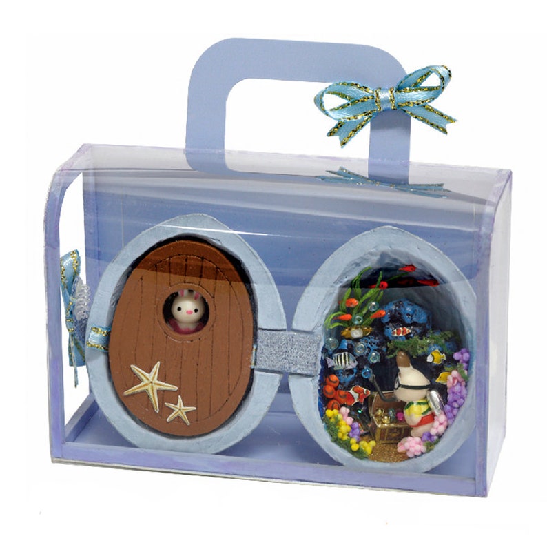 DIY Nut Secret 3D Theatre Scene Undersea Roaming Miniature Kit Walnut Surprise Dollhouse Idea Gift Birthday Christmas Wedding Ring Box 