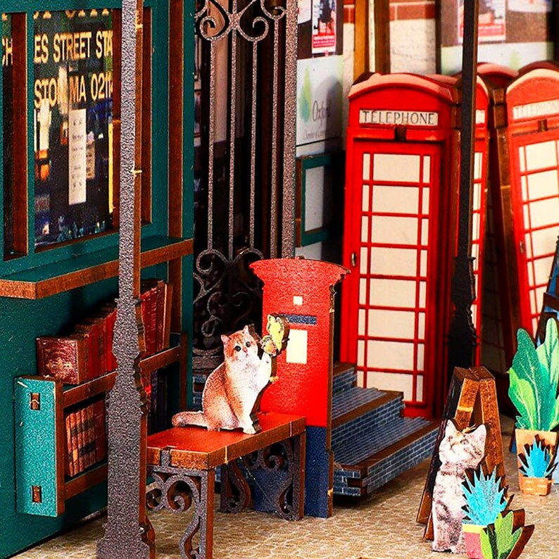 Mini Alley Bookshelf Insert Book Nook London Alley for Etsy