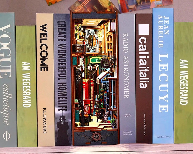 Mini Alley Bookshelf Insert Book Nook London Alley for Etsy