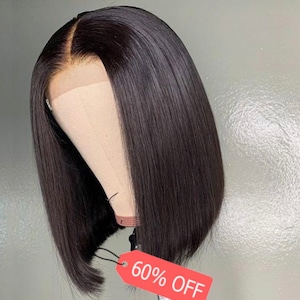 Lace Frontal, Virgin Human Hair Bob Wig