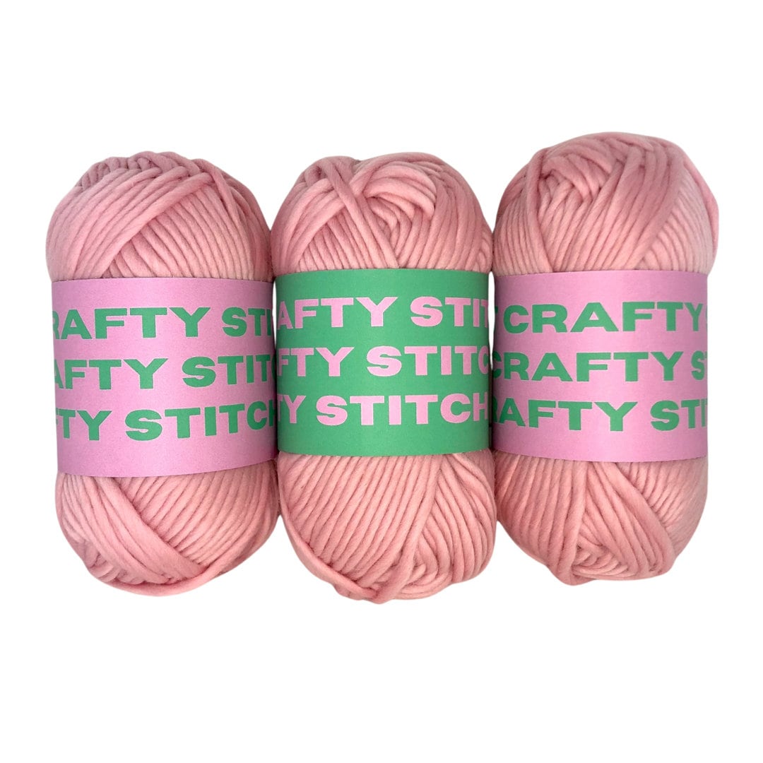 Pink Chunky Yarn Super Bulky Yarn Weight 6 Merino Wool Blush Yarns